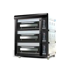 Horno de gas para pizza, acero inoxidable, horno de gas para hornear