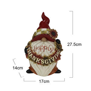 Nouveau Thanksgiving Décoratif <span class=keywords><strong>Nain</strong></span> Ornements Automne grande récolte Fleur Résine Artisanat Personnalisé En <span class=keywords><strong>Gros</strong></span> - Product Image 2