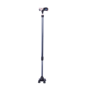 Aluminum Alloy Illuminated Cane Lightweight Multifunctional Walking Aid For Elderly And Disabled With Led Light And <b>Rubber</b> Tip - Product Image 3