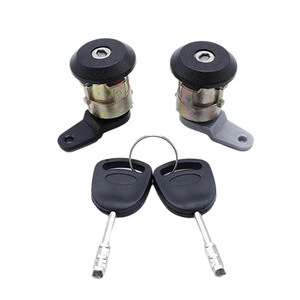 Ignition <b>Lock</b> Switch 96FGA22050CG Cylindrical For Ford Fiesta With 2 <b>Keys</b> Black - Product Image 1