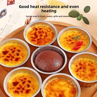 Moules à gâteau miniatures en aluminium biodégradable et recyclable avec couvercle, moules à pâtisserie et doublures pour desserts