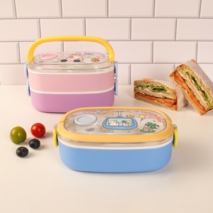 Boîte à lunch réutilisable en acier inoxydable de 1300 ml, double couche, compatible micro-ondes et lave-vaisselle, service OEM personnalisé - Product Image 3