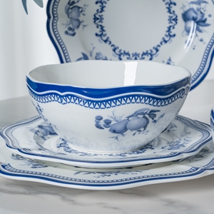 Pour PITO nouveau Design ensemble de vaisselle en porcelaine céramique Style bohème assiettes à dîner durables pour mariage - Product Image 4