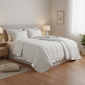 Couverture de lit matelassée en polyester, alternative au duvet, surdimensionnée, unie, toutes saisons, lavable en machine - Product Image 2