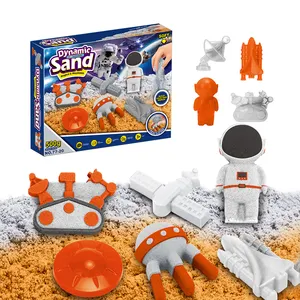 קסם סטרץ לשחק חול כותנה חול חינוכיים אסטרונאוט דוגמנות רקטות קסם חול צעצועים
