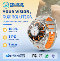 Jam Tangan Pintar Digital OEM Visiovoy 2027 Khusus Pria, Pengukur Langkah, Kompas, Montre, Reloj, Kebugaran, Android, Tahan Air