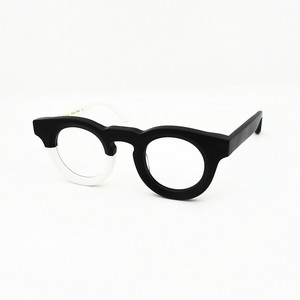 Montura de <span class=keywords><strong>gafas</strong></span> redonda y gruesa para hombre y <span class=keywords><strong>mujer</strong></span>, diseño de personalidad, marco de luz plano, novedad de 8,0 - Product Image 1