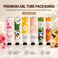 Tubes d'emballage pour crème pour les mains en aluminium et plastique, finition mate, impression UV personnalisée, contenants vides avec bouchons à vis