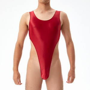 ชุดบอดี้สูทจั๊มพ์สูทแบบเปิดหลัง คิง แมคกรีน สตาร์ เมน ผ้าเงา คอลึก ทรงจ็อคสแตรป สายรัดเอวสูง - Product Image 6