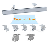 Support de montage en aluminium pour système de fixation de panneaux solaires sur toit en acier ondulé