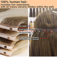 Extensions de cheveux Genius Weft, extensions de cheveux à double trame, vente en gros, cheveux vierges Remy 100% humains, trame invisible en PU