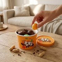 LIKLAK Mini crème glacée aux noix avec un arôme riche et nussé, rafraîchissante et non grasse, 120 g chacune, 12 boîtes par boîte