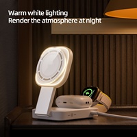 Chargeur sans fil magnétique pliable 3-en-1, support de téléphone pop-up pour iPhone, montre, AirPods - Support magnétique
