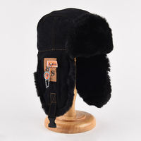 Gorro de aviador unisex de felpa gruesa para invierno, estilo Ushanka, a prueba de viento, cálido, con protección para las orejas, ideal para montar a caballo.