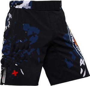 Shorts de sport MMA pour hommes, en toile, mi-élastiques, unis, décontractés, écologiques, vêtements de sport, de fitness, de gym, imperméables, à séchage rapide - Product Image 2