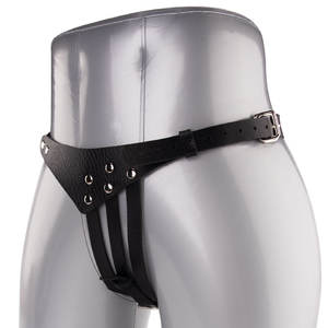 Pantalon de chasteté en cuir <span class=keywords><strong>PVC</strong></span> de taille adulte pour femmes Offre Spéciale avec rivet taille et jambe hanche reliure jarretelles ceinture Style BF-40700 - Product Image 1