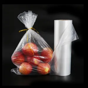 PE Material Transparente Fruta Vegetal Claro Personalizado Plástico Rollo Bolsa de Embalaje