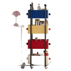Libreria <span class=keywords><strong>in</strong></span> <span class=keywords><strong>Ferro</strong></span> Mobile dal Design Invisibile, Stile Minimalista Moderno per Soggiorno e Camera da Letto, Uso Domestico - Product Image 5