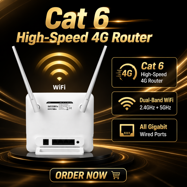 SC818 4G LTE CPE Router Cat 6 300Mbps Dual Band 2.4G 5G WiFi Gigabit Ethernet SIM Card Slot Wireless Router for Home Office
