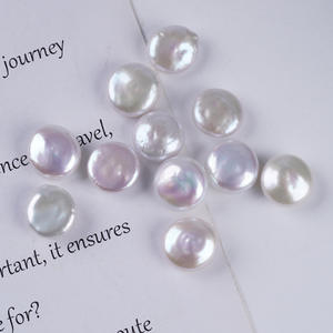 Cadena de Perlas de Agua Dulce Barrocas de Dos Caras de 10-11 mm de Zhuji, Blancas/Rosadas, con Orificio Recto, Accesorios de Joyería DIY - Product Image 4