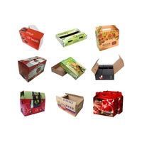 Op Maat Bedrukt Vers Fruit Golfkartonnen Doos Oranje Avocado Kersen Druif Banaan Mango Kiwi Dragon Fruit Verpakking Doos