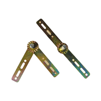 Connecteur de canapé en acier au carbone zingué jaune, charnière en forme de fleur de prunier, boucle d'interverrouillage pour canapé sectionnel, fixation de meubles