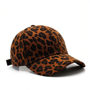 Casquettes de camionneur en gros – Casquette de baseball innovante personnalisée de haute qualité à imprimé léopard, casquette unisexe à 6 panneaux, unie, pour adultes - Product Image 4
