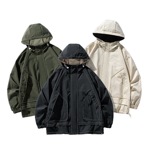 Nueva chaqueta <span class=keywords><strong>de</strong></span> otoño para <span class=keywords><strong>hombre</strong></span>, cuello levantado, <span class=keywords><strong>moda</strong></span> coreana, conejo, ajuste holgado, longitud larga, estilo informal, logotipo frontal transfronterizo para <span class=keywords><strong>Amazon</strong></span> - Product Image 1