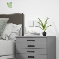 Poignée et bouton en plastique ABS noir mat auto-adhésifs sans perçage 150 mm pour armoire et tiroir
