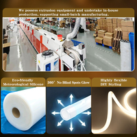 Bandes lumineuses néon à très haute luminosité 360 Glow, haute densité 240 LED, tube rond flexible 12V 24V personnalisable 2700K, 3000K, 4000K, 6500K