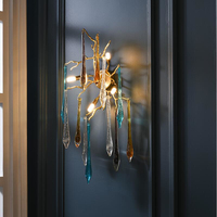 Luxe Moderne LED Or Applique Murale Goutte D'eau Éclairage Intérieur pour Chambre À Manger Applique pour Salon