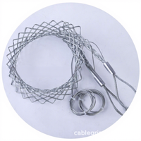 Chaussette de tirage de câble 16-320mm, prise de câble intermédiaire, maille métallique doublement enveloppée, charge lourde, construction électrique, garantie 1 an, Suzhou