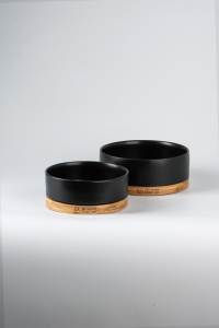 Nuova fabbrica su misura eco-friendly ceramica opaca Pet ciotola con Base di bambù per cani vendita diretta alimentazione e acqua ciotole - Product Image 3