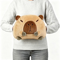 Coussin chauffant micro-ondable pour soulager les crampes menstruelles, adorable peluche capybara, coussin de thérapie thermique humide micro-ondable