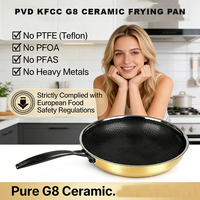 Wajan Goreng Anti Lengket KFCC G8 PVD Coating Tekstur Sarang Lebah dari Baja Tahan Karat untuk Induksi