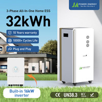 Système de stockage d'énergie pour toute la maison JApower 16kW 32kWh triphasé tout-en-un hybride ESS avec onduleur hybride Deye intégré
