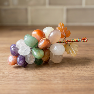 Llavero de Ágata Natural Pulida Hecho a Mano con Forma de Racimo de Uvas, Colores Mixtos, para Joyería y Decoración, 50-55mm - Product Image 2