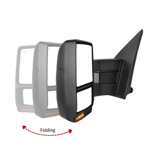 XMAXVISION for for F150 2007-2014 Power Heated Towing <b>Side</b> Mirrors <b>LED</b> Signal Puddle <b>Light</b> ABS Glass Material Rearview Black - Product Image 2