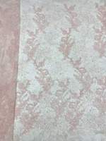 Tissu en dentelle brodée de sequins ivoire de luxe, ruban floral en maille pour robe de mariée, robe de soirée, stock disponible, livraison rapide