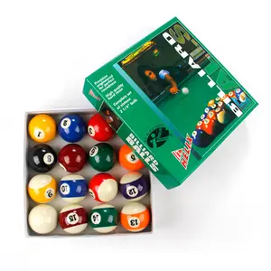 Billiard Pool Balls Set Tournament Quality Green Box Number Ball Set 16 Balls 2-1/4"