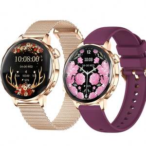 Montre connectée I220 pour femmes, écran IPS, résistance IP67, résolution 360x360, boîtier en alliage métallique, bracelet en acier diamanté, réponse aux appels, plus de 100 modes sportifs - Product Image 4