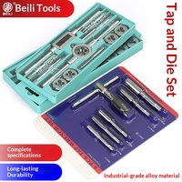 Juego de Machos y Terrajas BEILI de 6-40 Piezas, Kit de Herramientas de Roscado de Acero para Rodamientos con Llave para Reparación de Equipos de Maquinaria y Automóviles, Macho de Roscar Manual