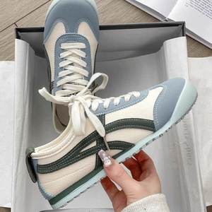 Zapatos náuticos de entrenamiento para mujer, parte superior de malla con cordones, primavera Otoño, deportes, informales, estilo Forrest Gump, colores mezclados, nuevo - Product Image 4