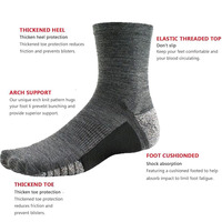 Chaussettes de course à pied en laine mérinos pour hommes, vente en gros
