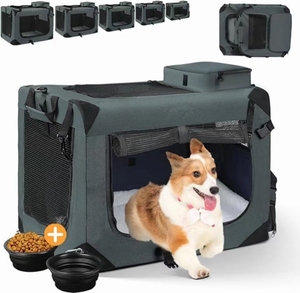 Populaire Reis Opvouwbare Hondenkrat Roestvrij Staal Nylon Huisdier Zachte <span class=keywords><strong>Kennel</strong></span> Duurzaam Metaal Polyester Handig Uw Harige - Product Image 4
