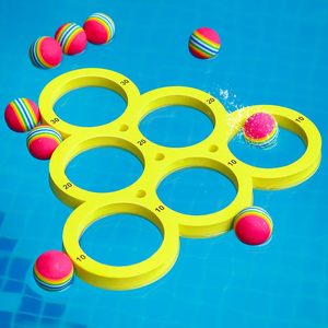 Combo Giochi con Punteggio: Galleggianti in Schiuma per Piscina con 10 Palline Colorate, Accessori per Feste in Acqua e Giochi per Famiglie - Product Image 1