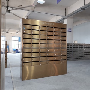 Modern Stainless Steel Key Lock Mailbox Apartment Building Letter <b>Box</b> Community Residential Cluster <b>Mail</b> <b>Box</b> - Product Image 1