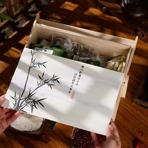 Caja de Regalo de Madera Personalizada para el Festival del Bote del Dragón, Rectangular, Hecha a Mano, de Paulownia Sólida, para Regalos Personales - Product Image 2