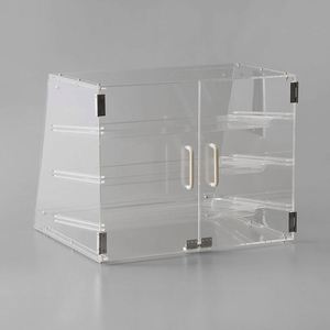 Mùa Xuân Dấu Hiệu 3 Khay Rõ Ràng Acrylic Thực Phẩm Bánh Hiển Thị Trường Hợp Cửa Bánh Hiển Thị Trường Hợp - Product Image 4