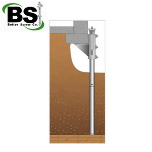 เสาเข็มแบบเกลียวทรงกลม ผลิตในประเทศจีน สำหรับระบบพลังงานแสงอาทิตย์ ใช้เป็นสมอเกลียวสำหรับซ่อมแซมฐานราก - Product Image 3